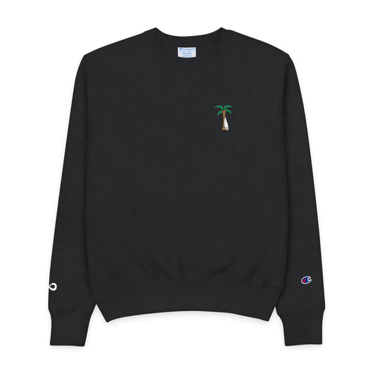 Embroidered Beach Day Crew Neck Sweatshirt